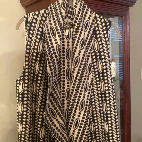Anthropologie Bold Print Long Vest EUC - Picture 4 of 4